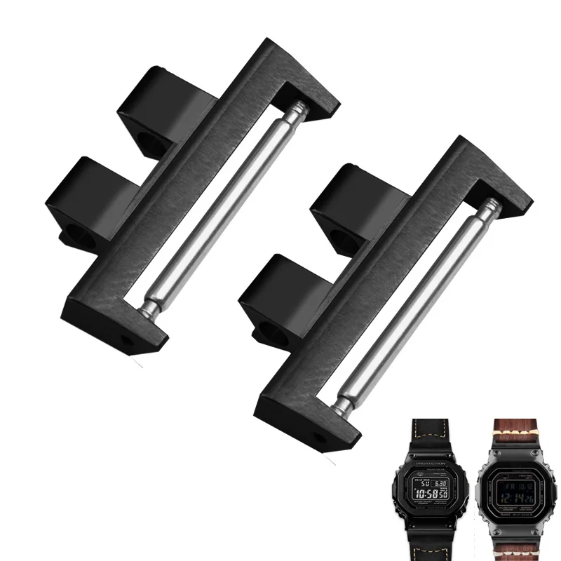 อะแดปเตอร์สายนาฬิกาข้อมือสำหรับ Casio G-SHOCK GMW-B5000 316L สแตนเลสตัวเชื่อมสายนาฬิกา22มม. สีดำสีเงินสีทอง