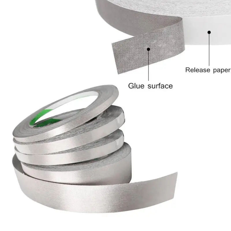 1-3 Rolls 20 Meter Conductive Fabric Cloth Tape 5mm~30mm Width Single-Sided Laptop Cellphone LCD EMI Shielding Adhesive Tape