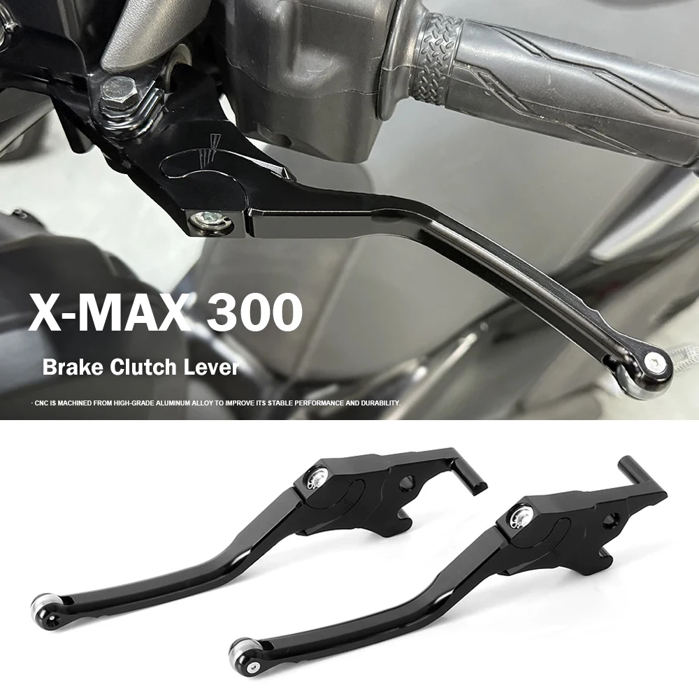 

Motorcycle Black/Silver Brake Clutch Levers Accessories For Yamaha XMAX125 XMAX250 XMAX300 X-MAX XMAX 125 250 300 X-MAX300