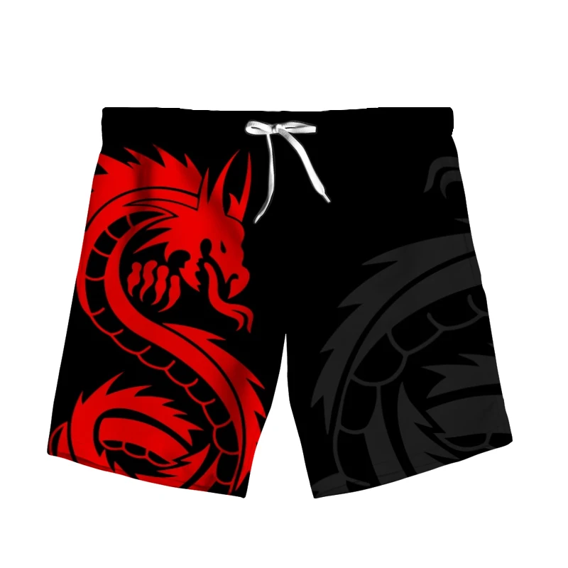 

New 3D Printing RED DRAGON Fashion Men Women Tracksuits Crewneck Hip Hop Shorts Plus Size S-7XL