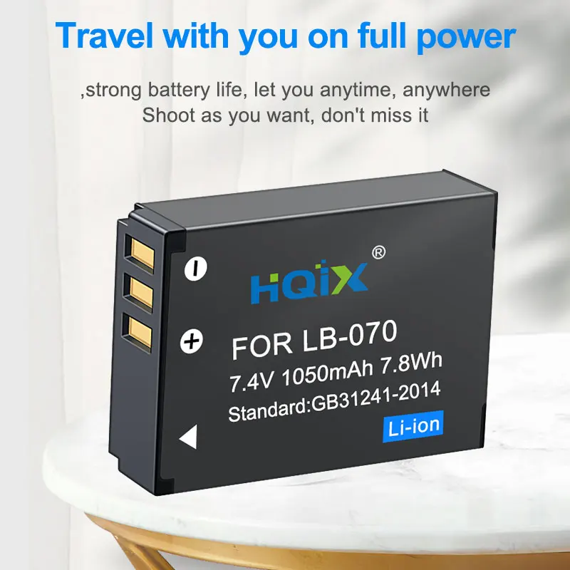 HQIX for Kodak AZ652 AZ901 AZ651 S1 Camera LB-070 Dual Charger Battery