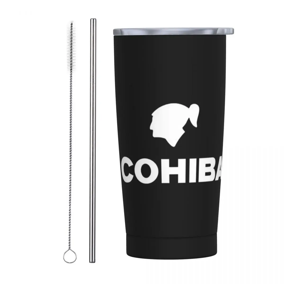 Cuban Cohiba Cigars Stainless Steel Tumbler Vacuum Insulated Mug Thermal Cold Bottle Straws With Lid 20oz