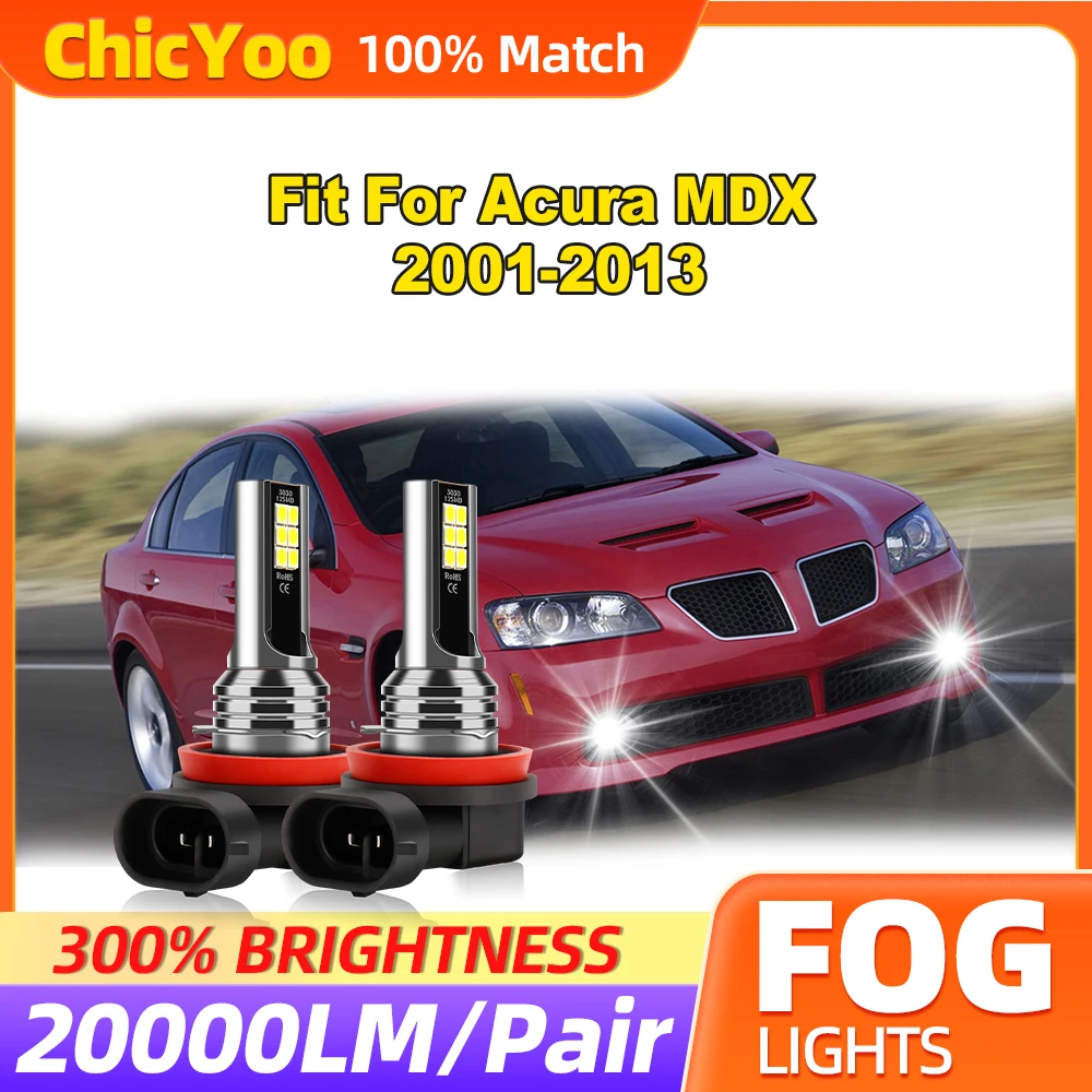 

20000LM Auto Fog Lights 60W Fog Lamps 12V 6000K White Canbus No Error Fit For Acura MDX 2001-2008 2009 2010 2011 2012 2013