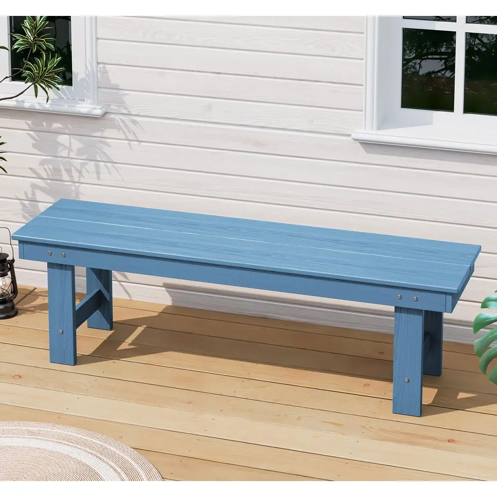 

2Person Outdoor Bench Backless, HDPE Outdoor Benches Weatherproof, 700 Lbs Weight Capacity, Poly Lumber Patio Furniture for Gar