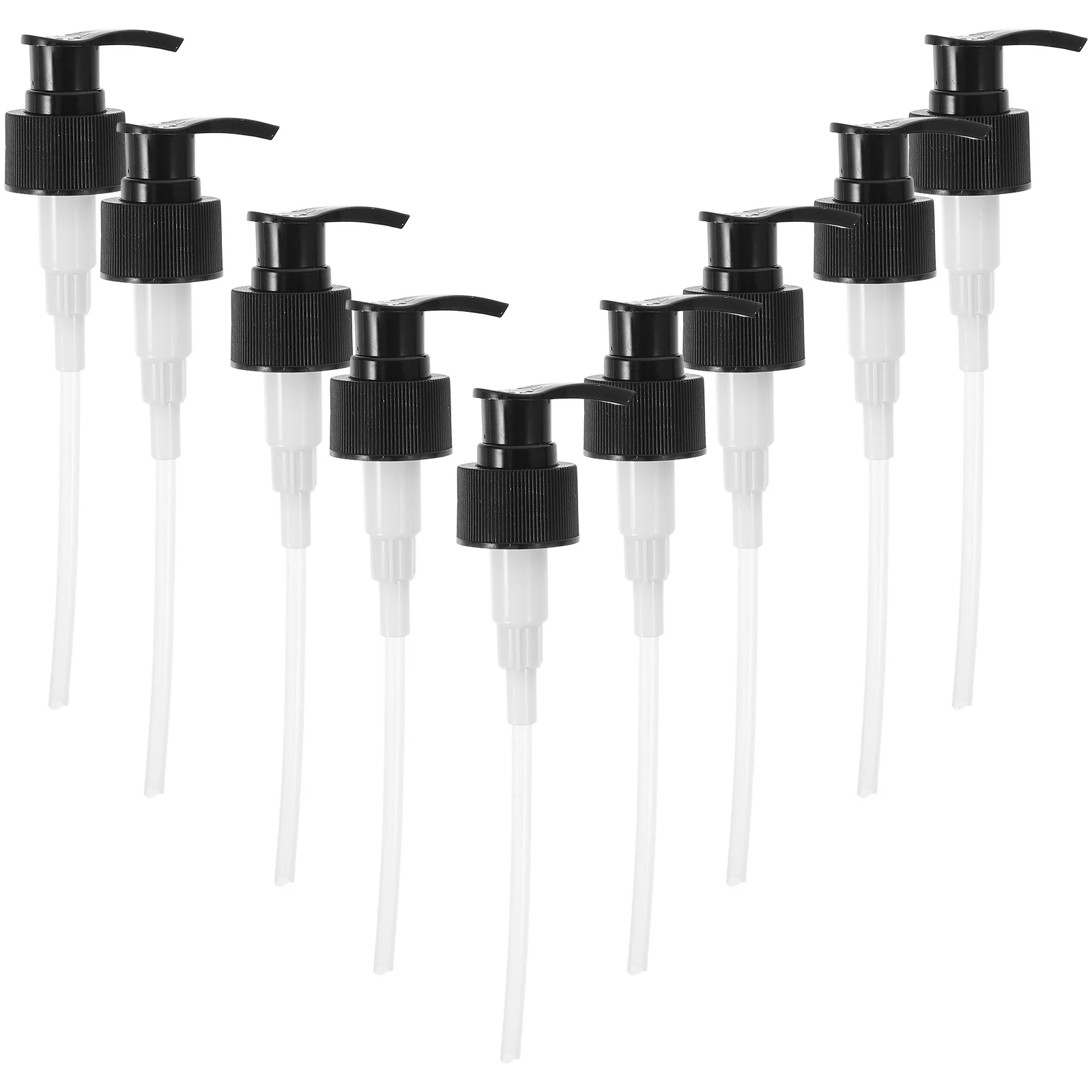 10 قطعة مضخة توزيع الغسول استبدال رأس المضخة العالمية لزجاجات شامبو الصابون سائل عالية اللزوجة 28 مللي متر أسود