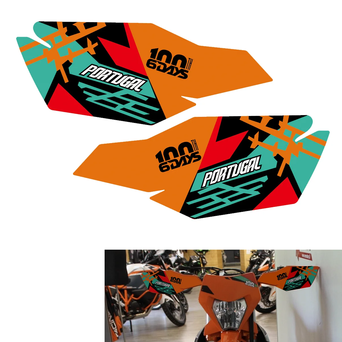 NEW 100TH 6DAYS Handguard Graphic Sticker Decal  For KTM EXC SX SXF EXCF 125 200 250 300 350 450 500 Gas Gas