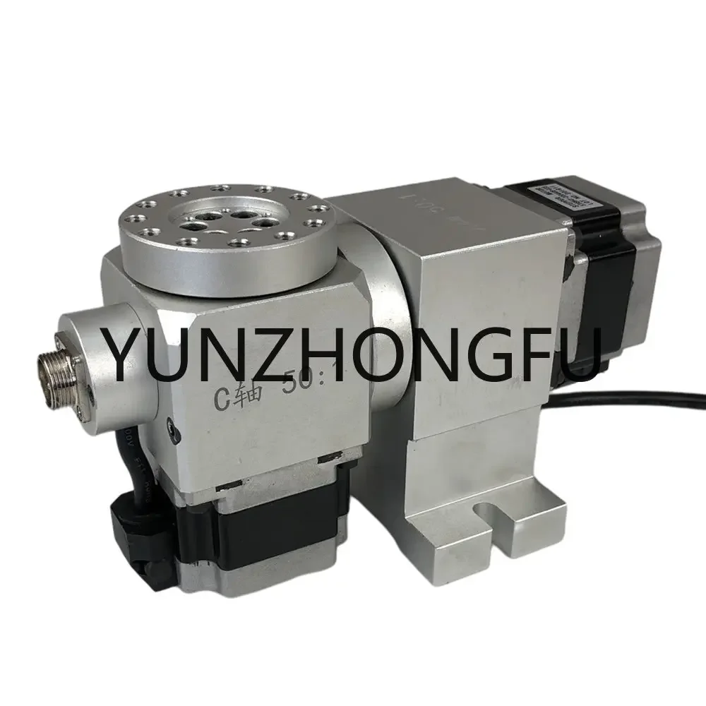 

CNC 4-5 A/B Rotary Shaft Harmonic Drive Reducer Indexing Head Stepper Motor NEMA 23 Reduction Ratio 50:1 Milling Machine