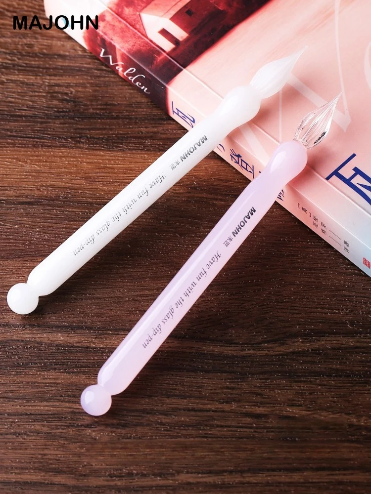 MAJOHN Sakura Snow Glass Dip Pen Mini Krótki Kolorowy Atrament Ręczny Namiot Biuro Szkolne Artykuły Ekspert Rysowanie Linia Haczyk Artykuły Papiernicze — zdjęcie produktu 4