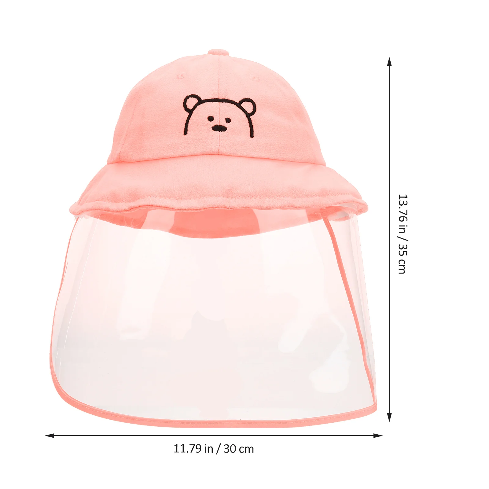 

Outdoor Face Guarding Wide Brim Bucket Hat Kids Sun Hat Pink Foldable Baby Toddler Protective Cover Lightweight Travel Splatters