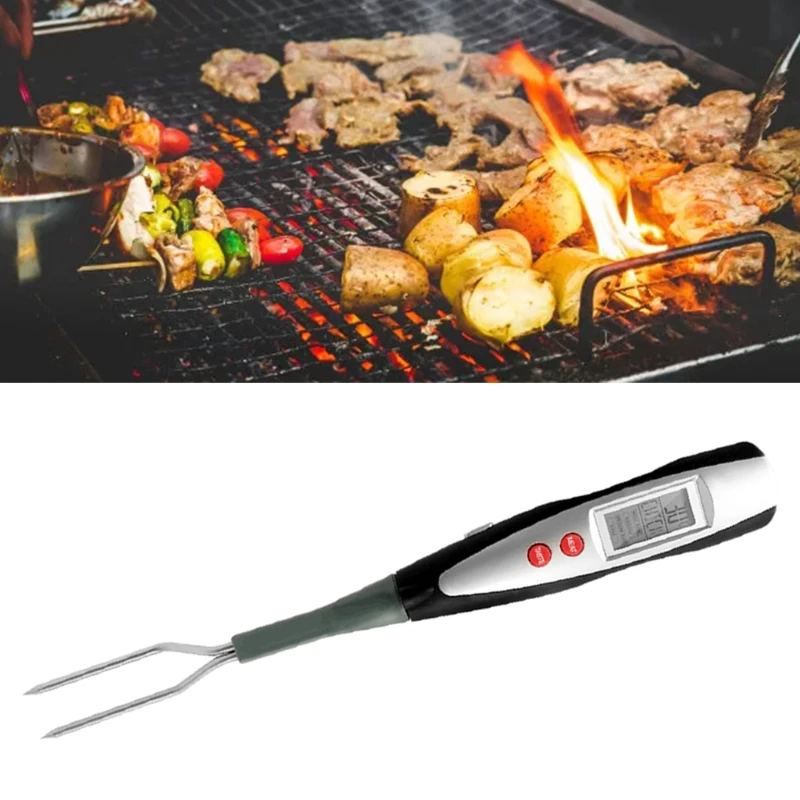 Meat Thermometer Fork with Thermometer Digital Cooking Fork Instant Read Thermometer Fork Kitchen Grilling Smoker Drop Shipping