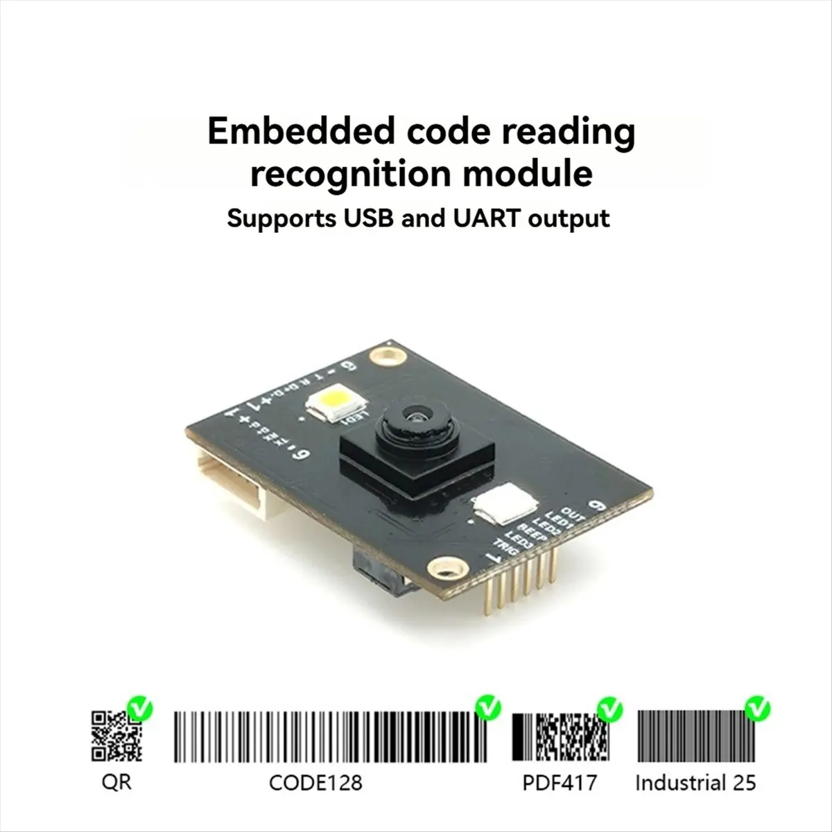 GM805-L Series UART USB DC5V Barcode Scanner Reader Module 1D/2D QR Bar Code Reader for Android (7-70cm)