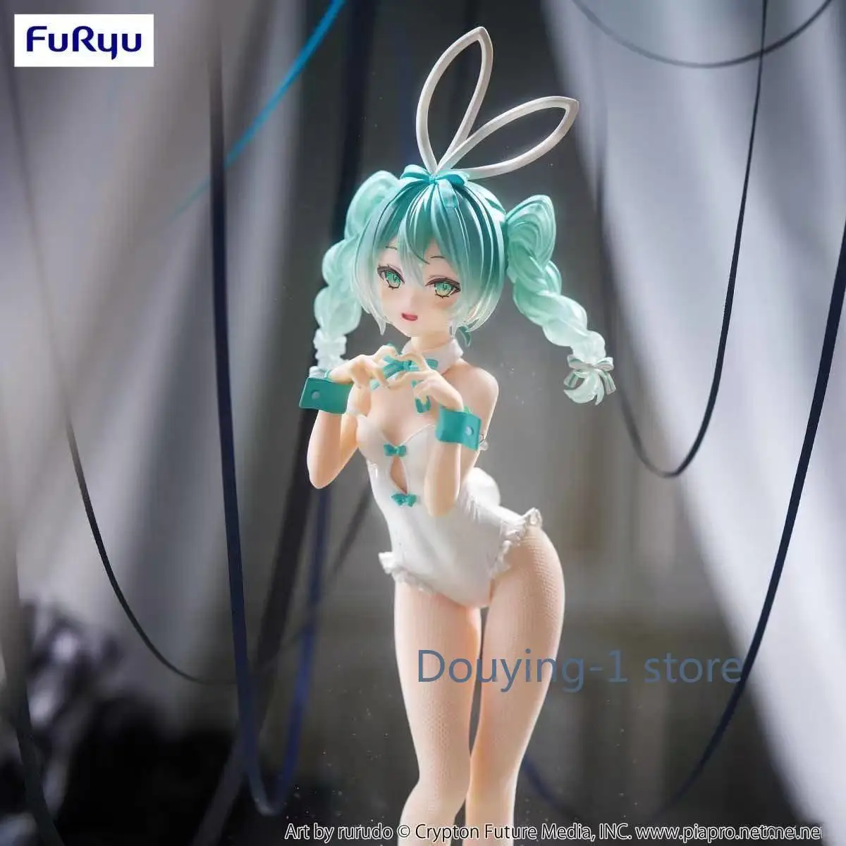

In Stock Hatsune Miku BCB Hatsune White Silk Bunny Girl White Action Figure Toy Gift Collectible Model Dolls