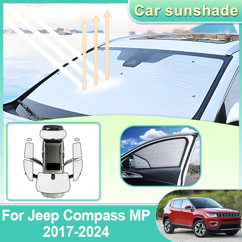 

Car Windshield Visor For Jeep Compass MP 2019 2017-2022 2023 2024 Full Windows Sun Protection Anti UV Sunshade Car Accessories
