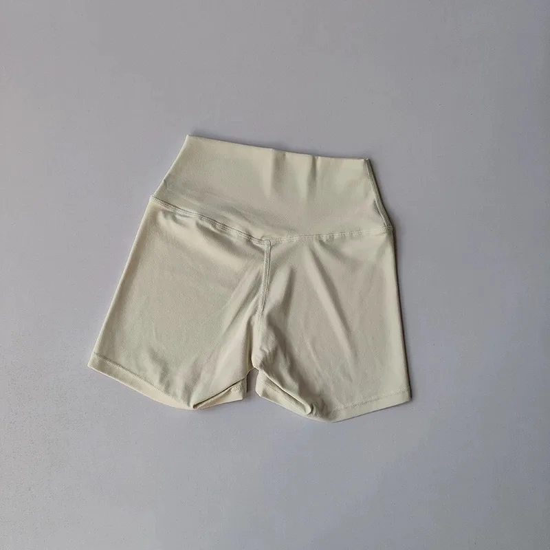 Damen High-Waist 3/4 Yoga-Shorts, hautfreundlich, atmungsaktiv, einfarbig, Kompressions-Shorts für Sport, Laufen, Workout – Detail 10