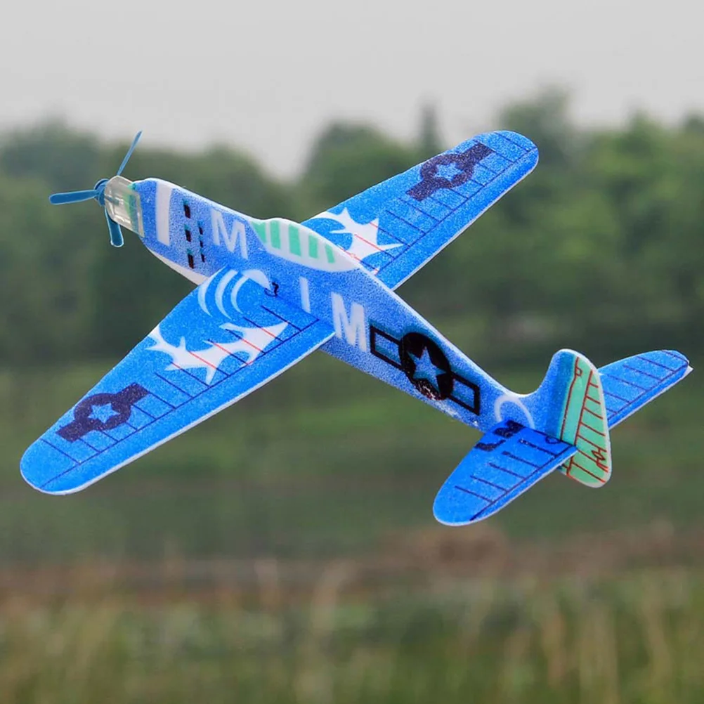 

24pc Assembling Aircraft Toy Compact Design Easy Hold DIY H made Glide Plane Puzzle Model Kids Gift Party Filler