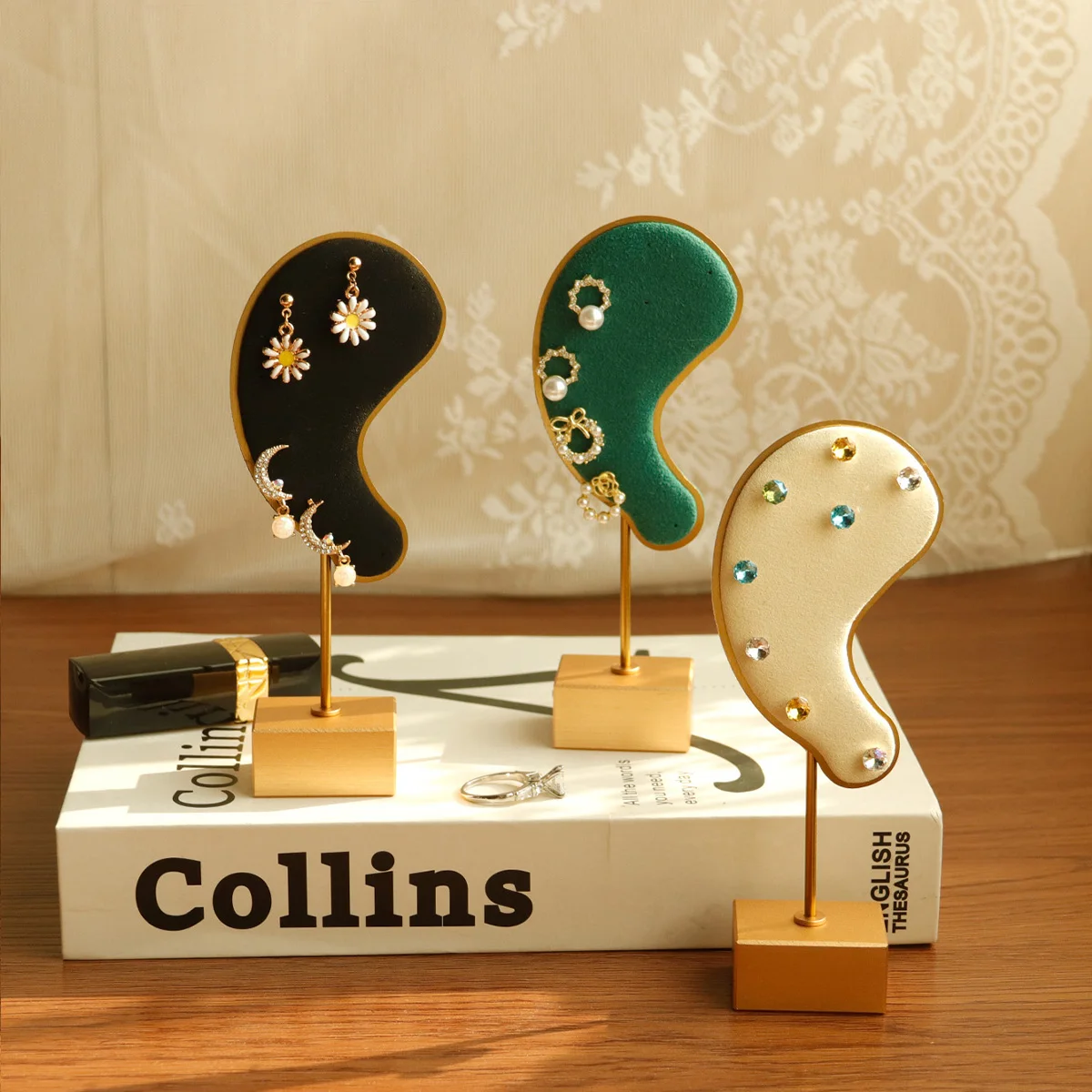 

Подставка для сережек в форме ушей, подвески из микрофибры, подвесная стойка для сережек, держатель для зажимов для ушей, органайзер для ювелирных изделий, витрина для хранения