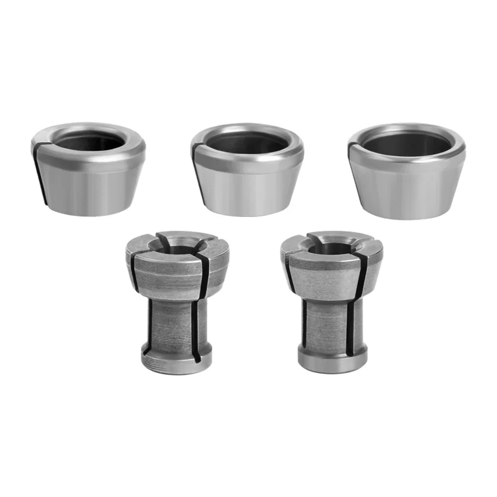 2Pcs Collet Chuck Adapter Engraving Trimming Machine Chucks Trimmer Electric Router Bit Collets  6/6.35/8/9.5/10mm