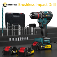 CONENTOOL Brushless Impact Drill 55N.M Electric Hammer Drill Lithium-Ion Battery 25+3 Torque 2 Speed For Makita 18V Battery Pin