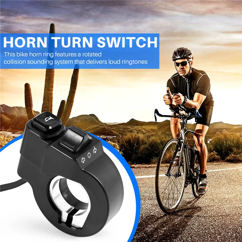 BAAY E-Bike 2 في 1 القرن بدوره إشارة التبديل زر دراجة كهربائية أجزاء الملحقات دراجة نارية E-الدراجة سكوتر كهربائي