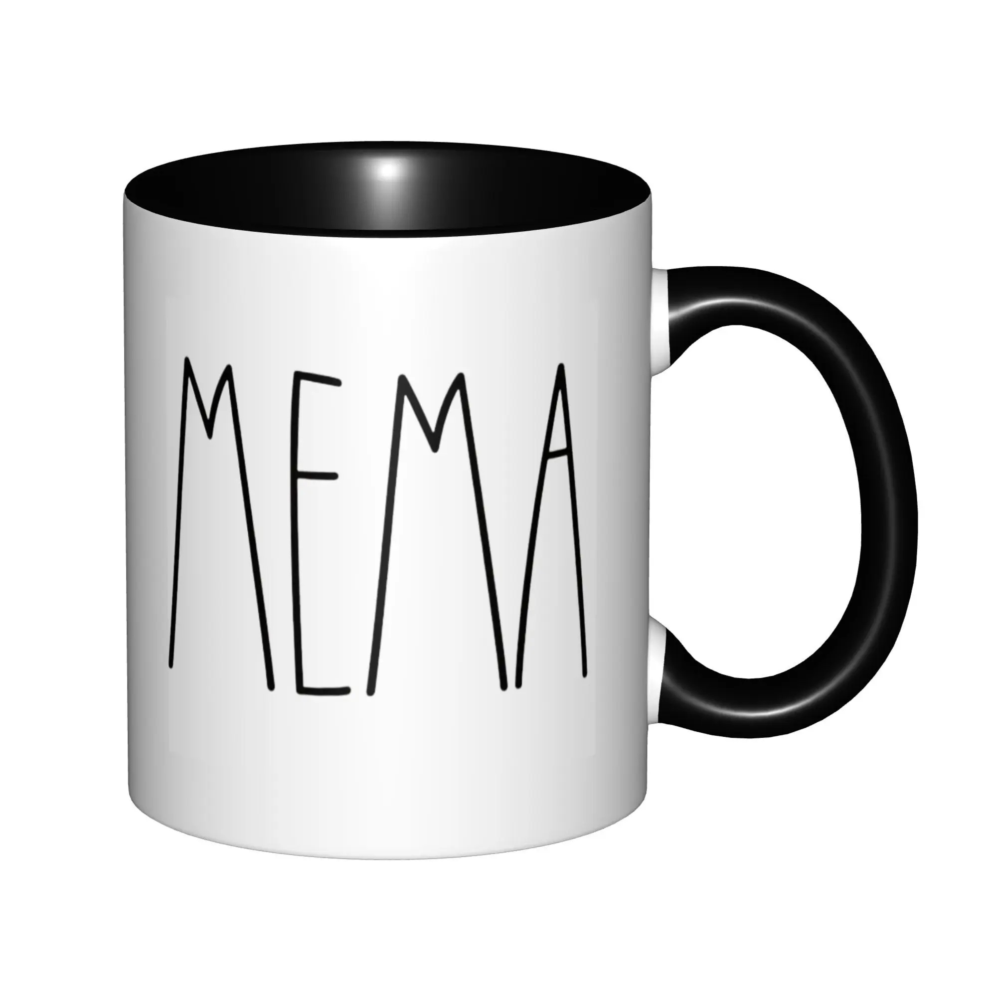 

Mema Mug Gifts for Christmas Mugs With Black Handle Birthday Coffee Mugs Ceramic Tea Cups 11oz