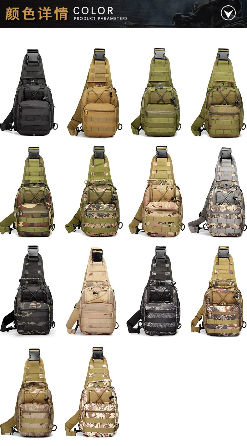 Taktische Brusttasche Männer Outdoor EDC Schulter Sling Bag Wasserdicht Wandern Camping Tag Pack Jagd Verdeckte Reichweite Tasche – Detail 3