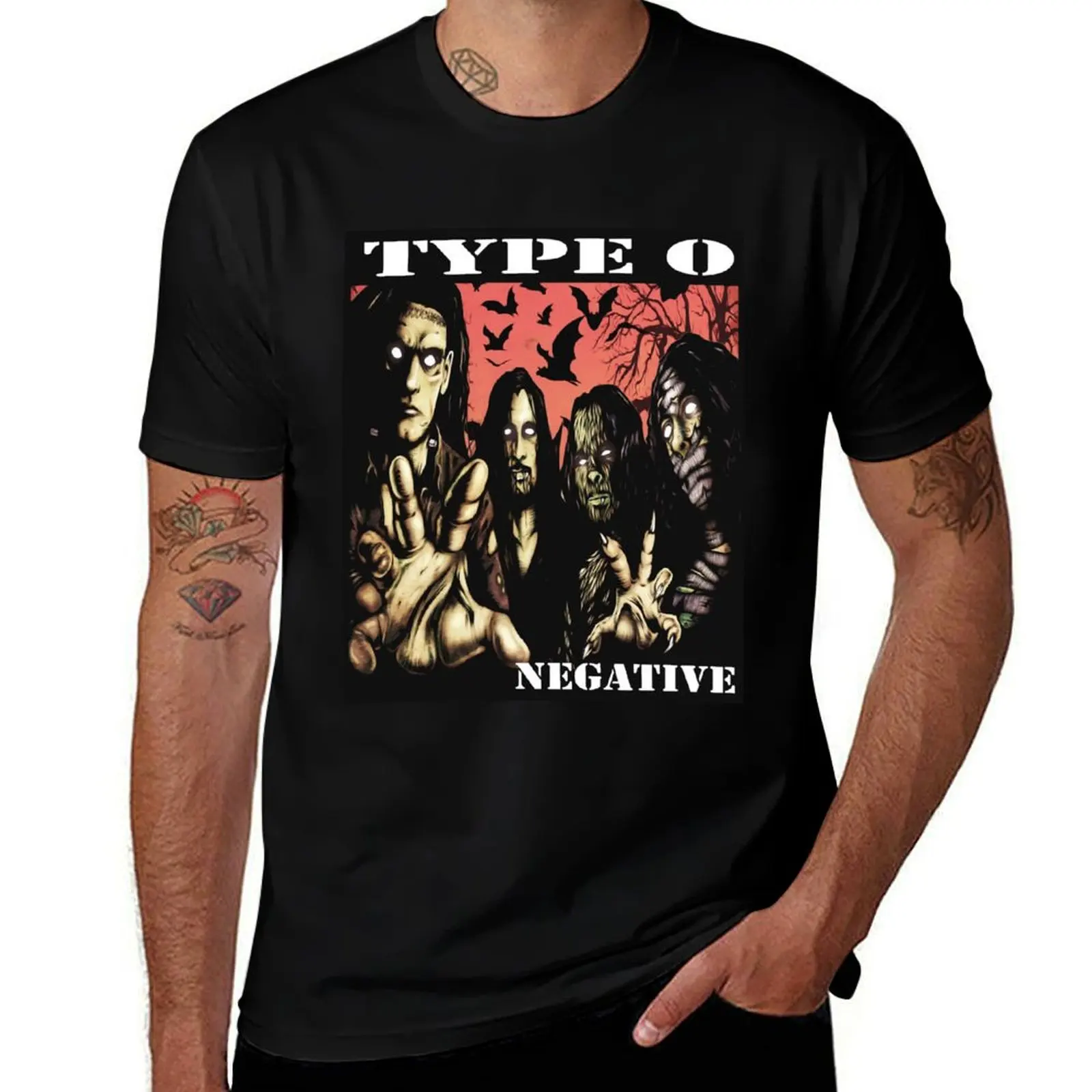 Type O Negative T-Shirt Basic Solid Color Short Sleeve Cotton Top T-Shirt