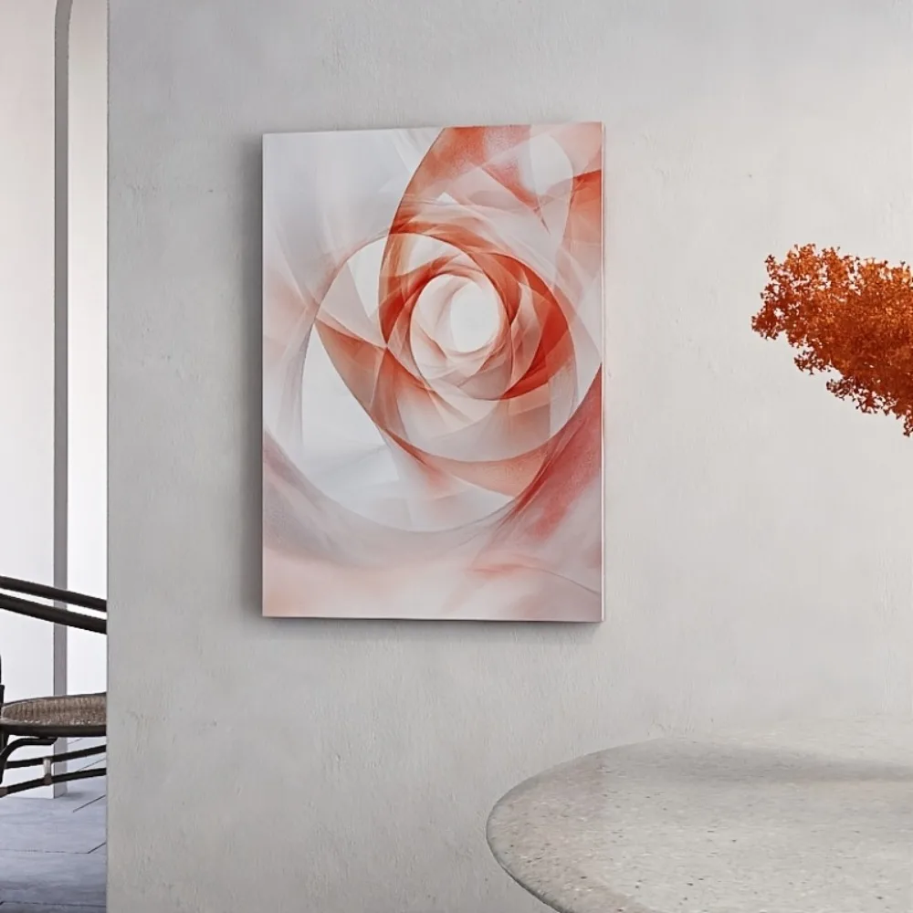 

Elliptical abstract digital art, light brown and beige lines form curves, black and white tan tones, interior decor