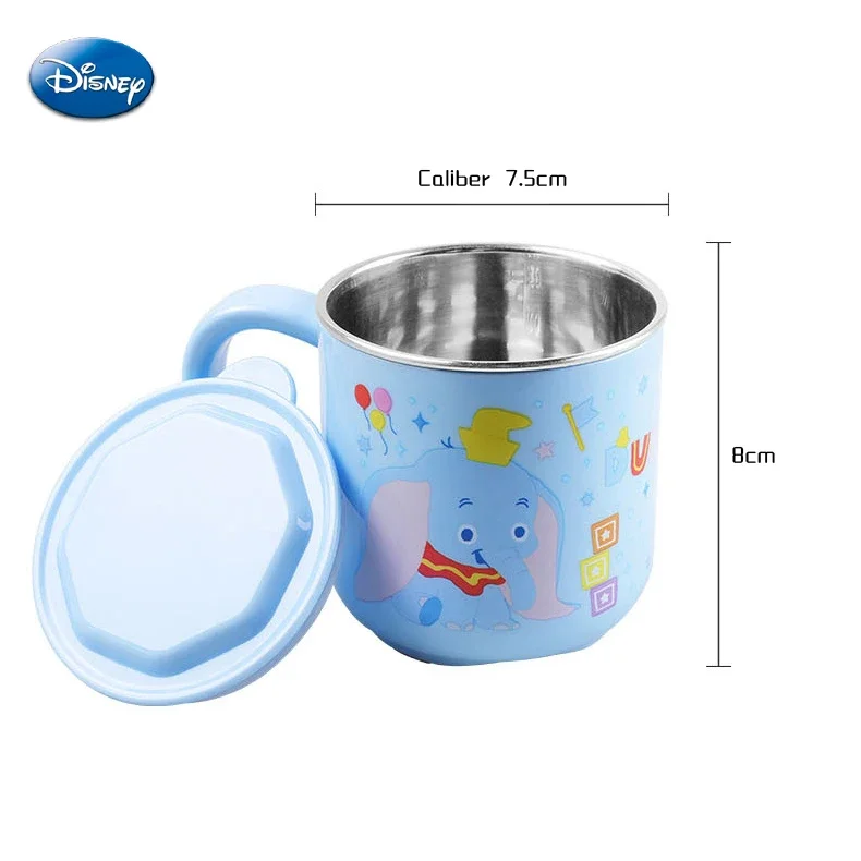 Disney Mickey Mouse Stitch Cartoon Cups Stainless Steel Milk Cup Mugs Anime Figure Frozen Elsa Drink Water Cup Kids Coffee Mug