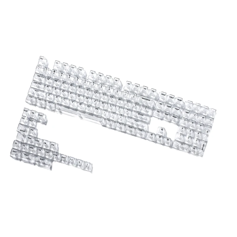 2025 New 132PCS Transparent 10mm Keycaps For Gaming Mechanical Keyboards