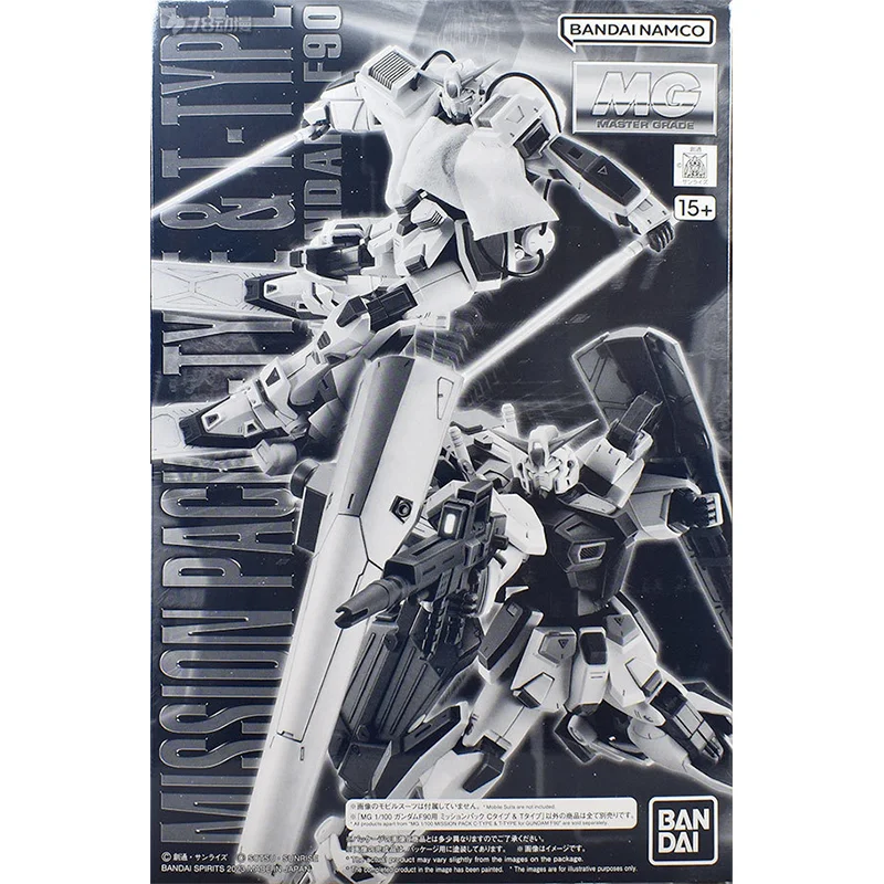 Bandai Original GUNDAM Anime Model MG MISSION PACK C-TYPE T-TYPE GUNDAM F90 Action Figure Assembly Model PB Toys Gifts for Kids