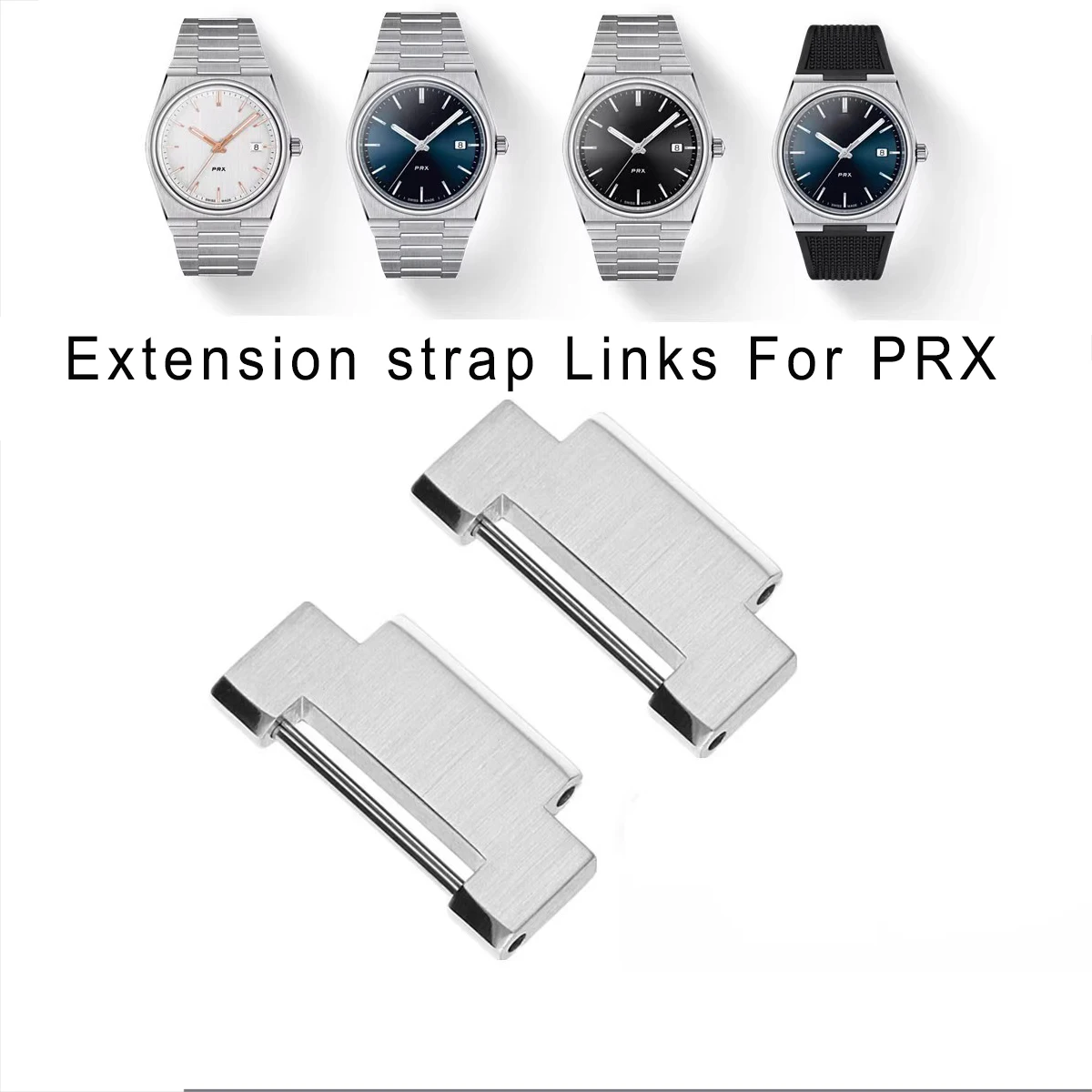 Watch Strap extension Linker for TISSOT PRX super player silver gold Stainless Steel metal men women extension connector buckle