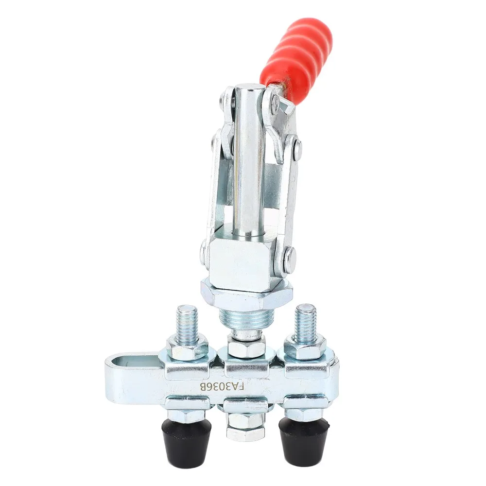 136kg Clamping Force Toggle Clamp Iron galvanizing 39mm Stroke Push Pull Clamp Double Head Design Quick Release Mechanism