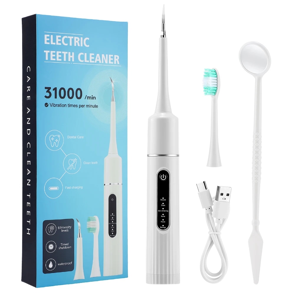 6 Modi Ultraschall Zahnsteinentferner Wasserdichte elektrische Zahnbürste Sonic Dental Scaler Zahnaufhellung Mundreiniger – Detail 18