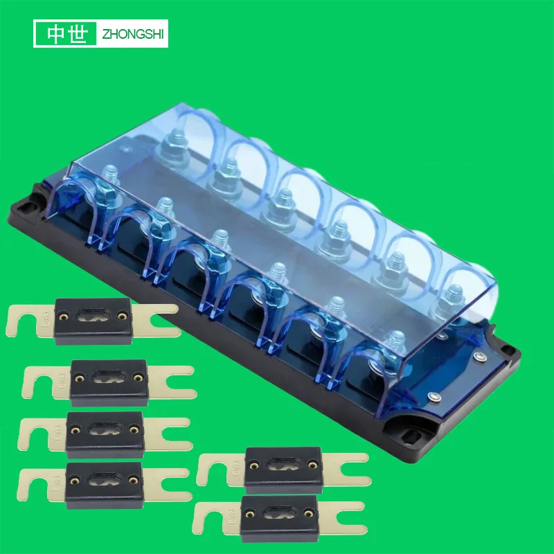 6 way Fuse Holder Replacement 60A 80A 100A 200A 300A  LED Auto Fusible Cutout GPS  Fuse Box 32V Overload Protector HOT SELLING