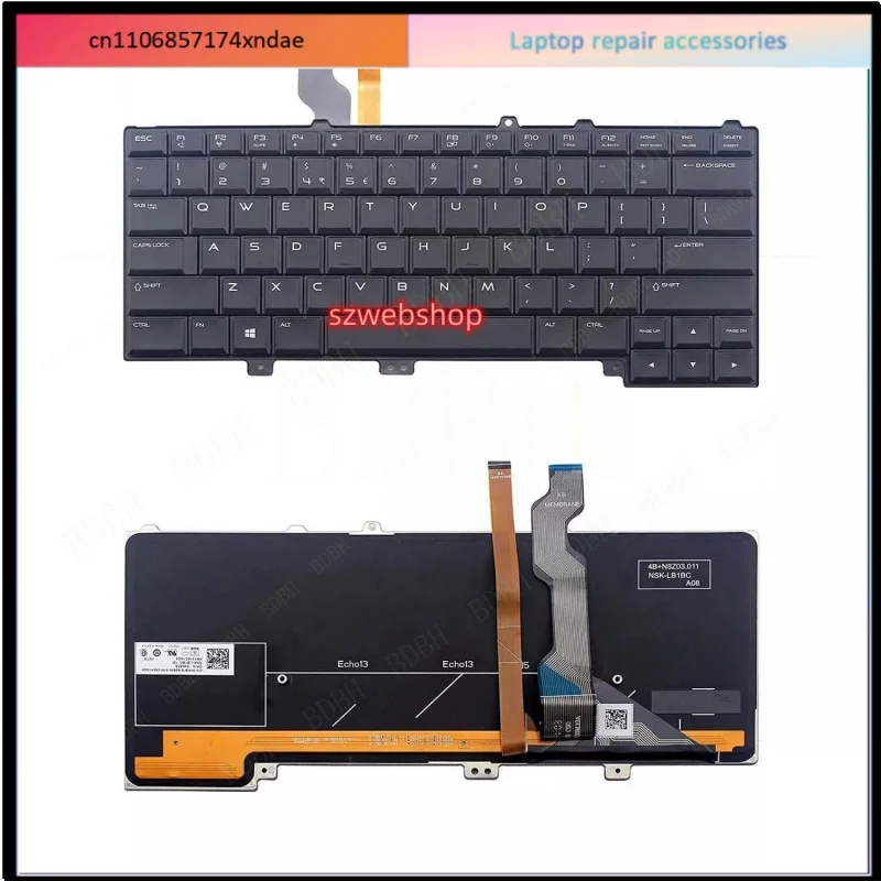 Laptop US Keyboard for  Alienware 13 R1 R2 15 R1 R2 P42F P42F001 Backlit