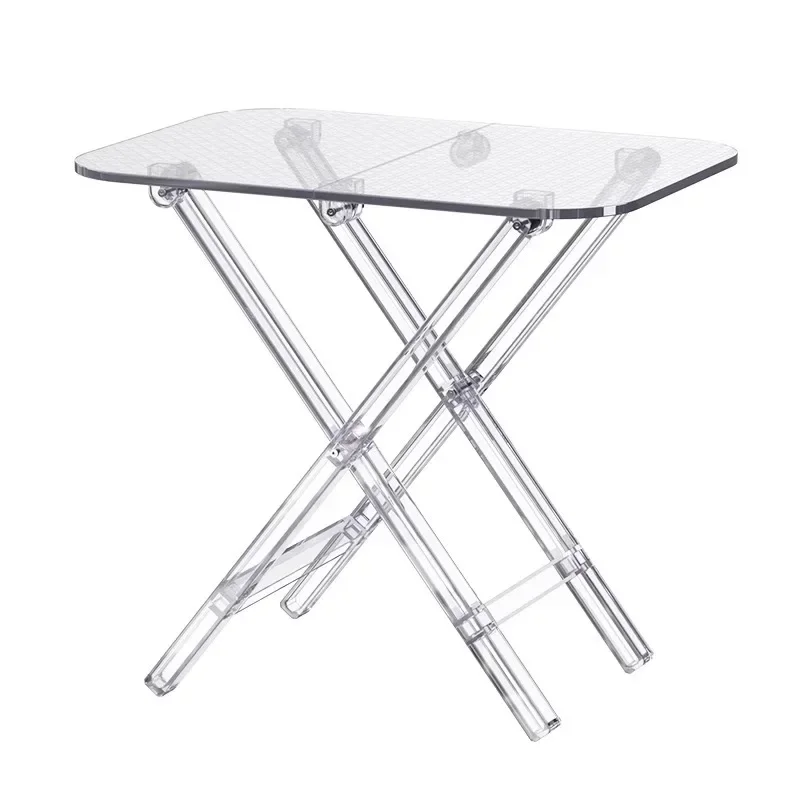 

Nordic folding edge few transparent acrylic household coffee table storage small coffee table balcony small apartment leisure