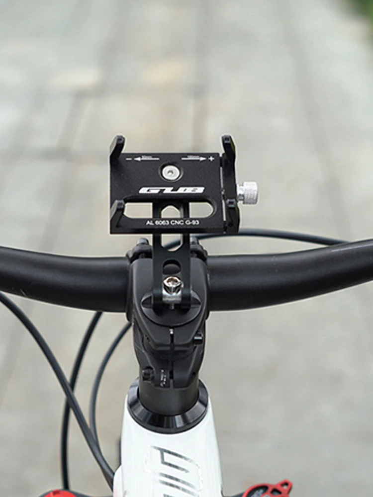 

GUB Handlebar Mobilephone Support Adjustable Aluminum Alloy Bicycle Stem Mount Bracket Centered Installation Cycling Accessories