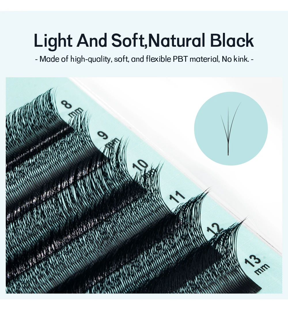 NATUHANA FOX 3D~5D W-förmige Wimpernverlängerung Cat Eye Long Tail Premium Natürliche Leichtgewichtige Volumen Fox Eye Wimpern Make-up-Tool – Detail 5