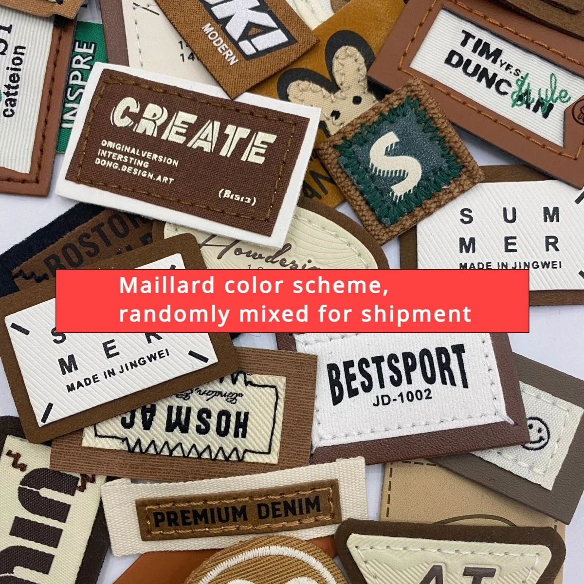 Maillard coffee color patch random color hand-sewn trademark decoration diy30 patches