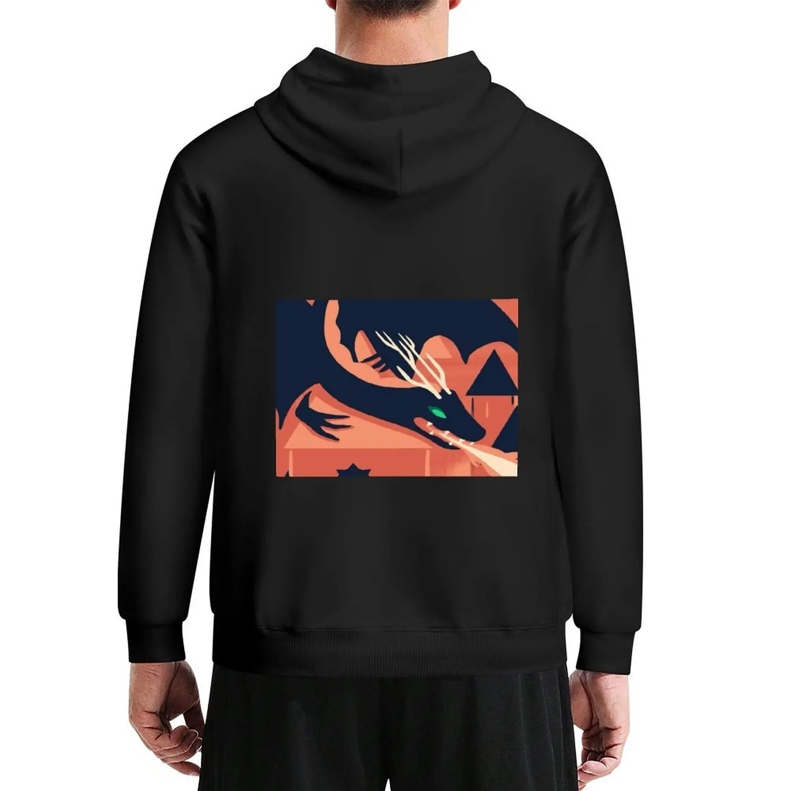 

The green-eyed dragon Hoodie japanese style graphic t shirts men men's sweat-shirt set hooded shirt hoodies and sweatshirts new