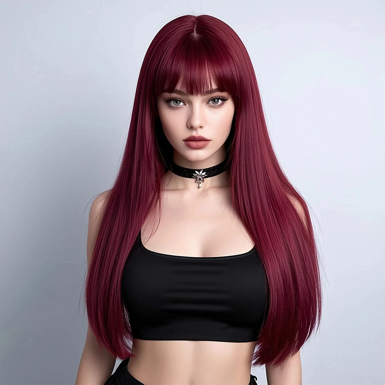 

Длинный прямой синтетический парик длиной 26 дюймов для косплея на Хэллоуин, ролевых игр, повседневного использования, термостойкий.