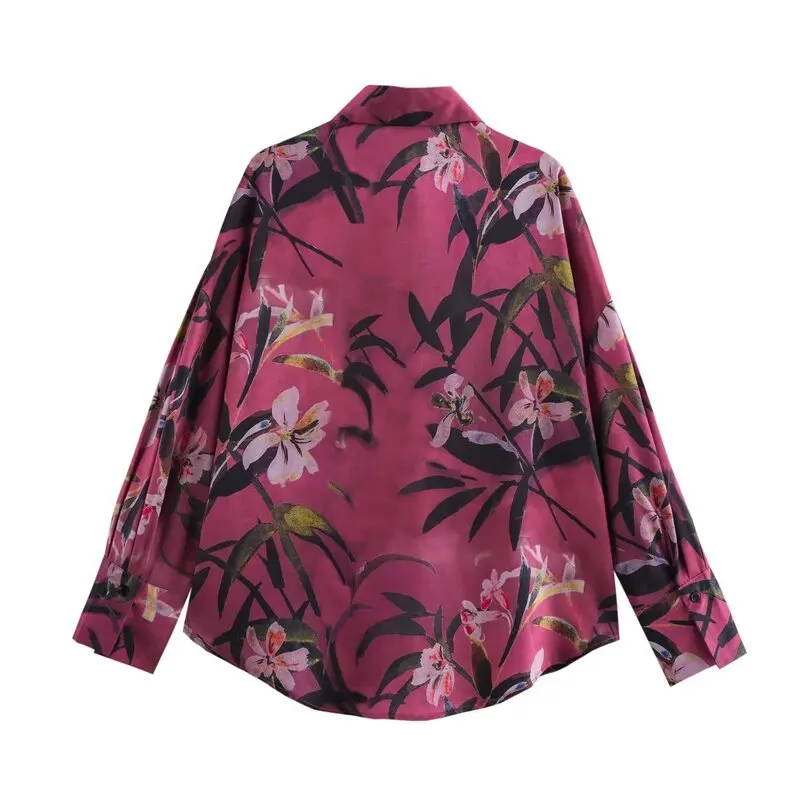 

Ele женский шелковый атласный принт, осень-зима, новый универсальный длинный све, свободный крой, модный дизайн 92728