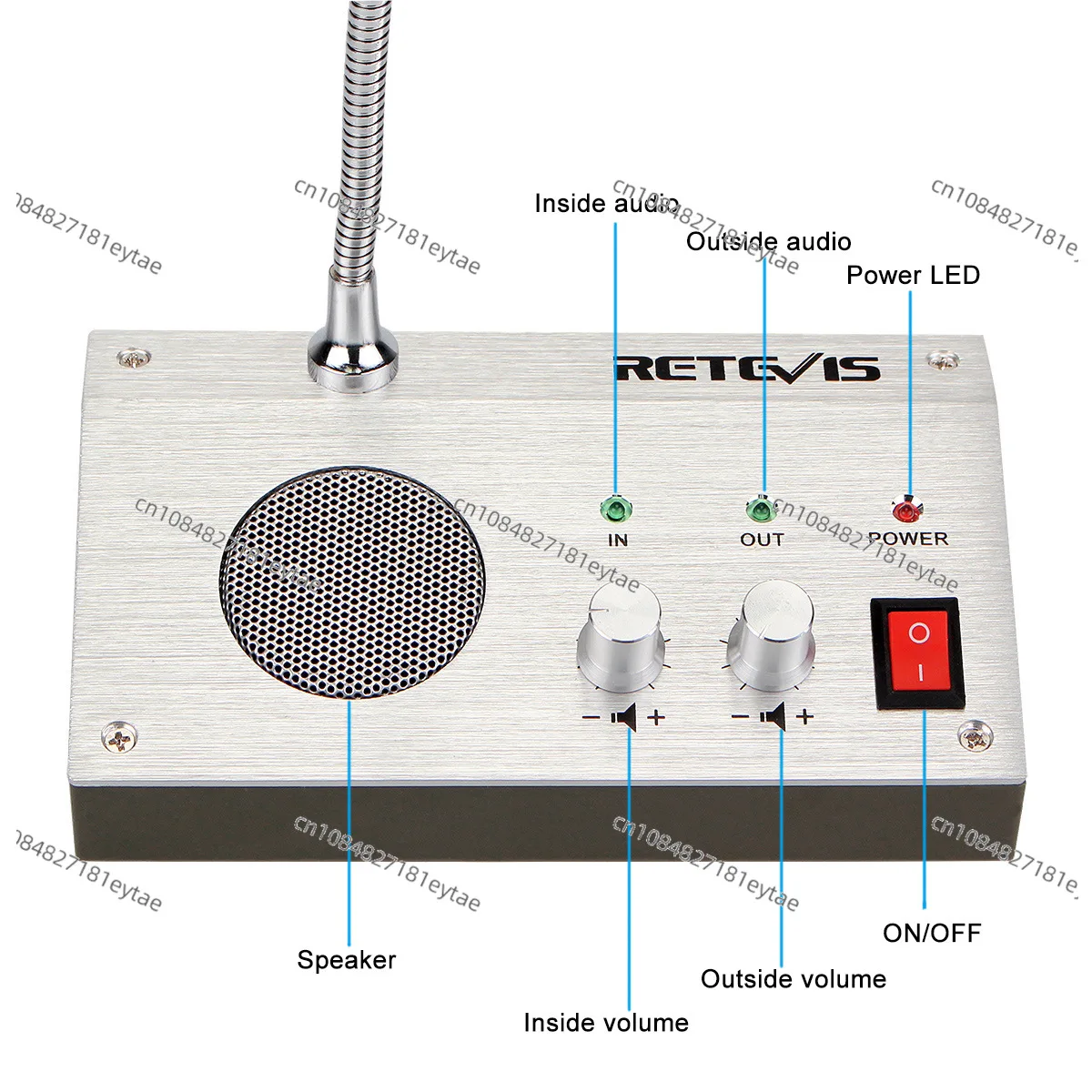 Retevis two-way intercom loudspeaker RT-9908