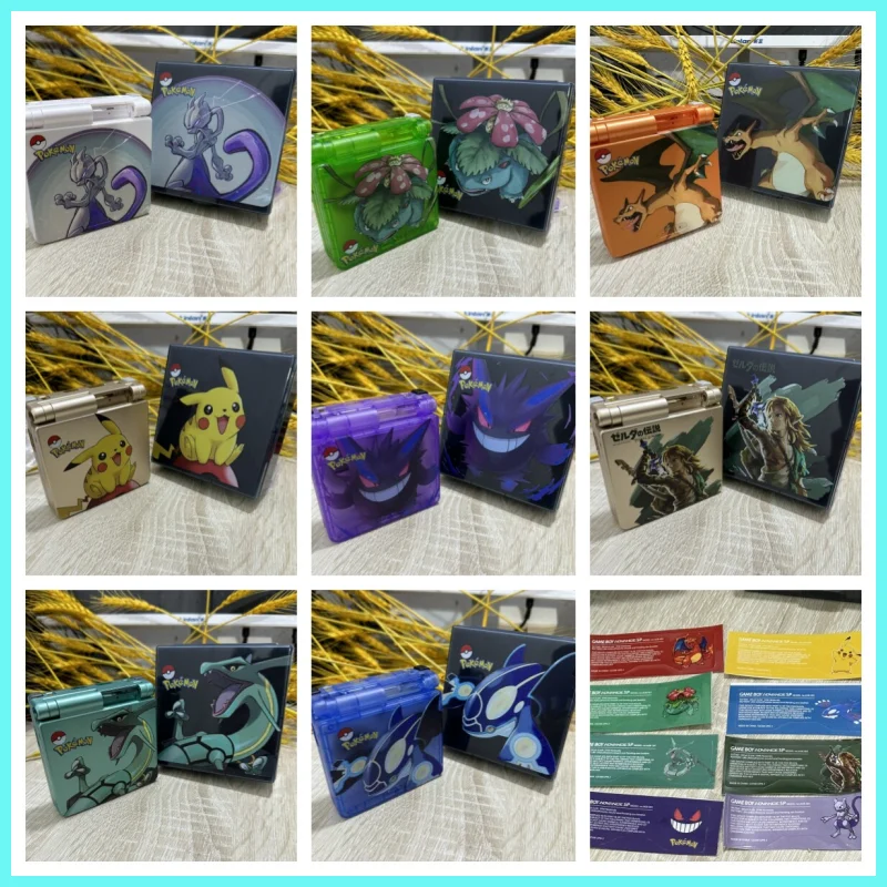 熱い！-任天堂-gbasp-シェル-ゲームボーイ-カラーシェル-限定版-diy-シェル-自作交換用シェル-新印刷ポケモンシェル
