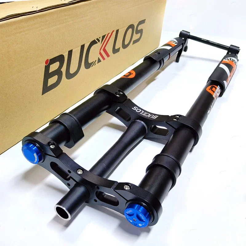 BUCKLOS Fat E-Bike 20/26 Inch Air Fork Inverted Suspension 180mm Travle Bicycle Fork 15*150mm Rebound 5.0