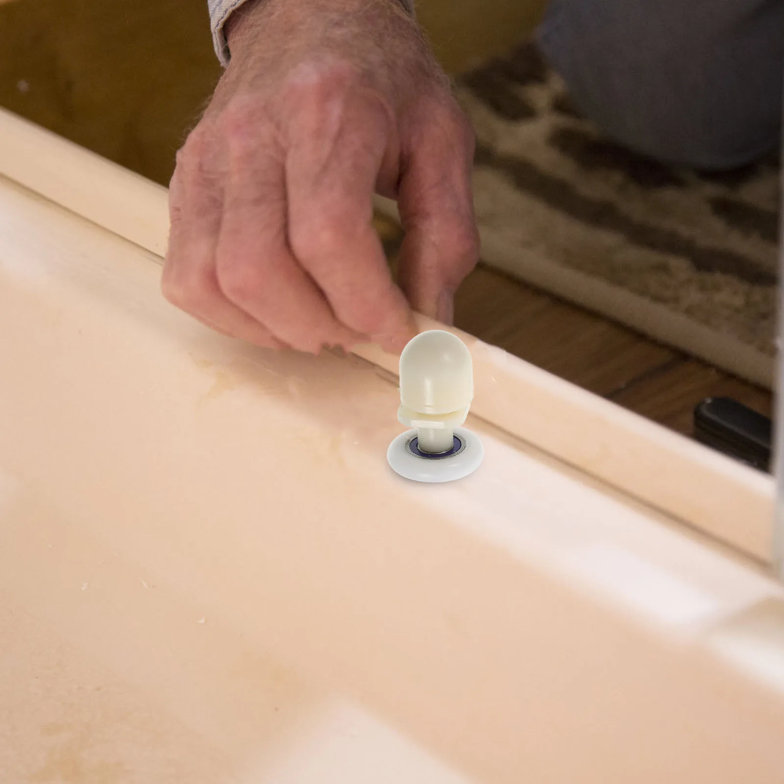 

8Pcs Shower Door Rollers Sliding Glass Door Wheels Nylon Material Silent Operation Bathroom Fixtures Shower Rail Wheels