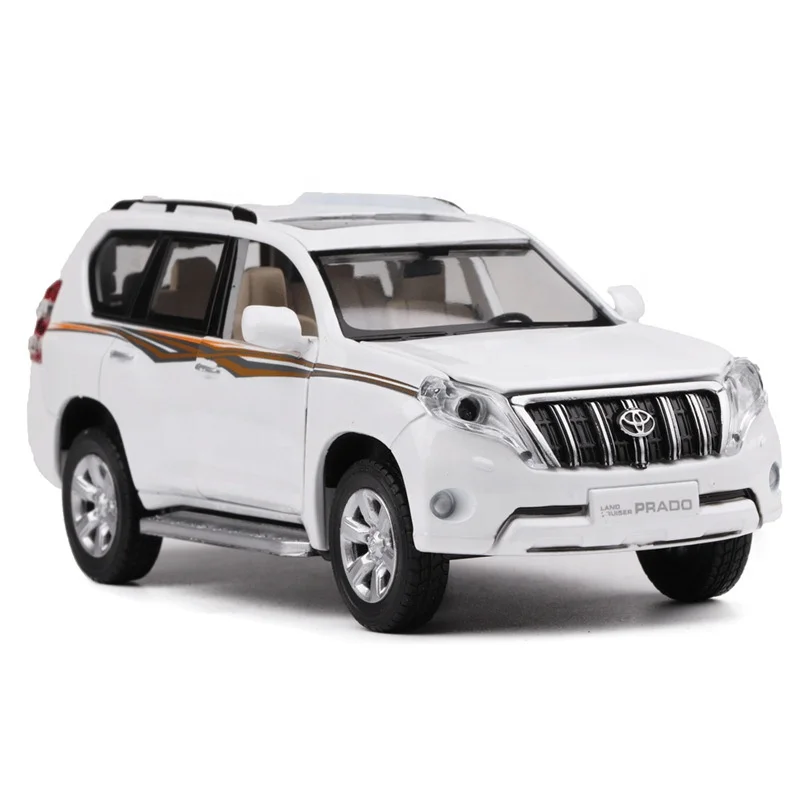 Diecast Toy Vehicles Car Model 1:32 Scale Prado Model Car for Sound And Pull Back Kid Gifts