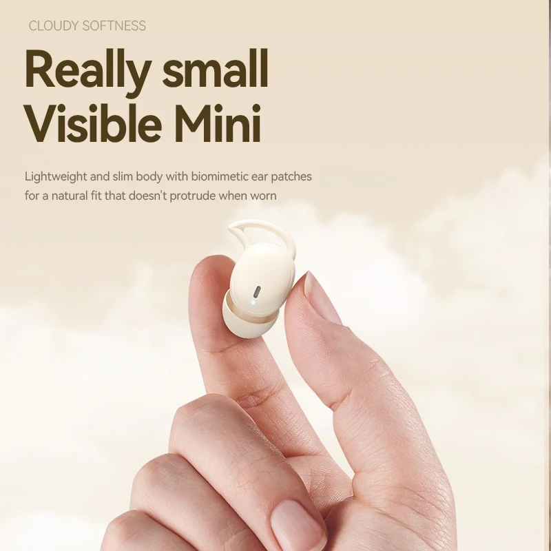 

Sleep Bluetooth earbuds, in-ear design, HiFi, skin-friendly liquid silicone, anti-fall-off, lightweight body, side sleeping.