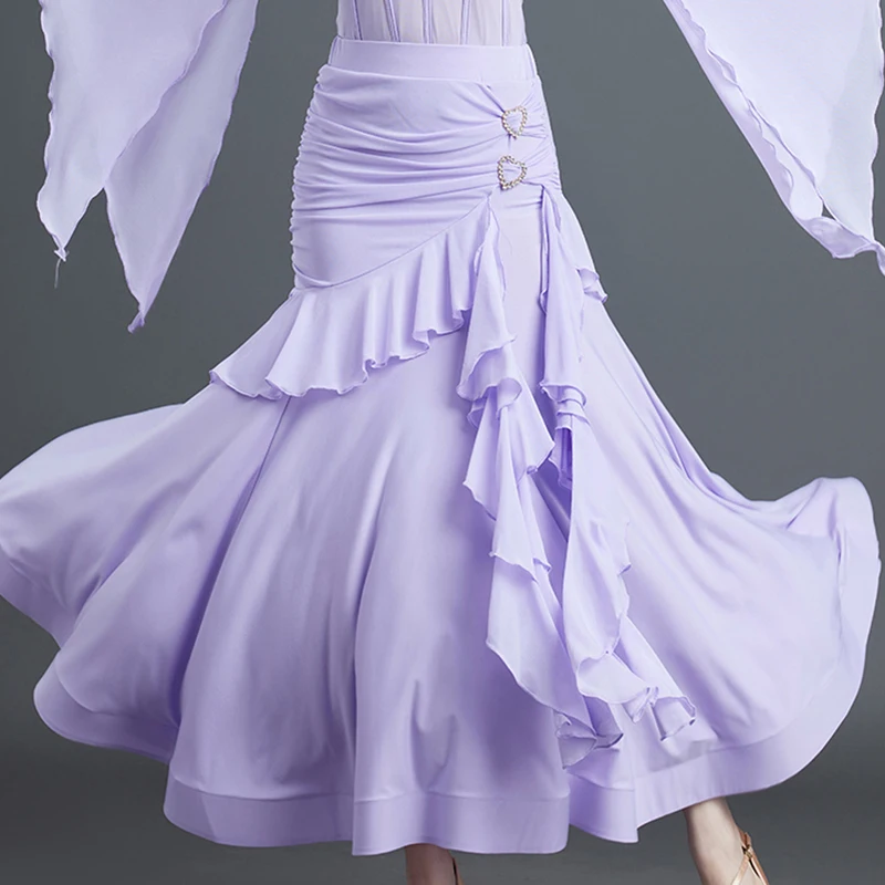 Ballroom Dans Kostuum Womens Prom Competitie Rok Volwassen Prom Wals Dansvoorstelling Praktijk Kleding Dansen Rok XH2546