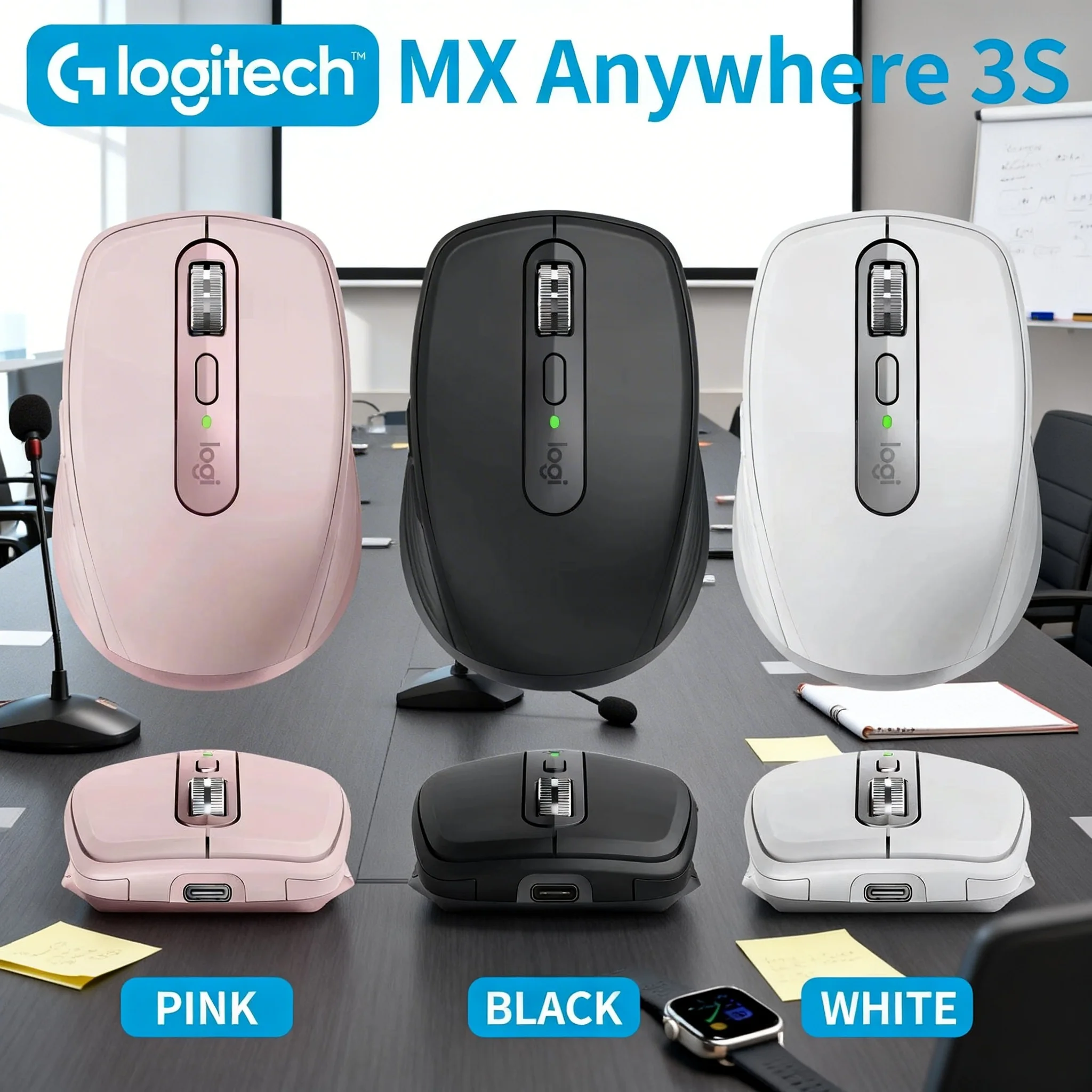 

Беспроводная мышь Logitech MX Anywhere 3S Business Elite: премиальный дизайн, быстрое прокручивание для ПК, ноутбуков, Mac. Компьютерные аксессуары.